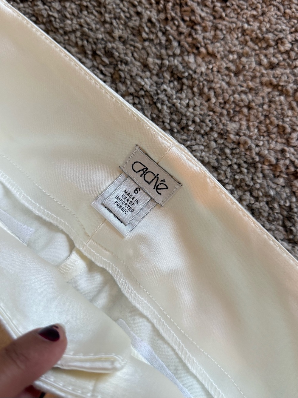 CACHE | Pearl Sparkly Satin Jacquard Flare Pants | 6 - Picture 5 of 6
